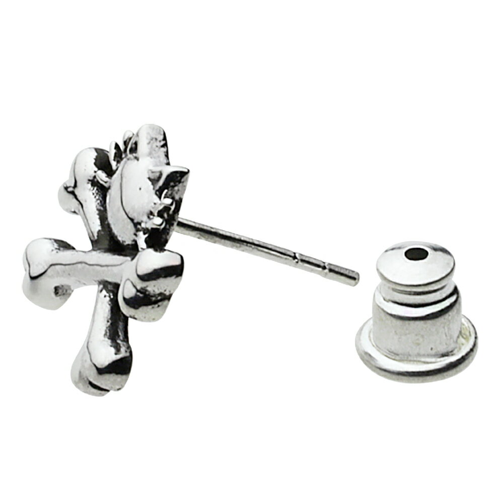【FIGMART】 FIG-z-fe0199 海賊旗キャット ピアス シルバー925 シルバーアクセ 純銀 925 つけっぱなし スタッズ ねこ 猫 アニマル クロスボーン 骨 スカル ゴシック ロック パンク モード アメカジ ユニーク かわいい キュート 誕生日 記念日 プレゼント ギフト 2