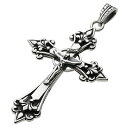 ポイント10倍【FIGMART】シルバー925 ペンダント メンズ【fp0206】クロス 十字架 キリスト ガーネット silver925 ネックレス ペンダン...