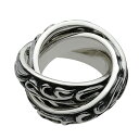 【FIGMART】シルバー925 ペンダント メンズ【z-fp0379】アラベスク 唐草 三連リング silver925 ネックレス ペンダントトップ 送料無料(4)