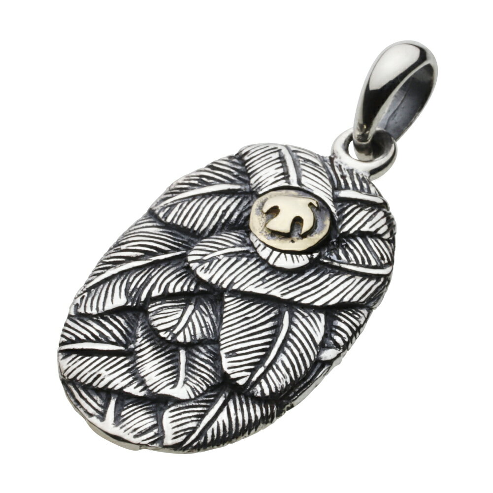 【FIGMART】 FIG-fp0486 イーグル フェザー ペンダント シルバアクセサリー 純銀 925 ペンダント 羽 羽..