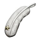 【FIGMART】シルバー925 ペンダント メンズ【fp0489】フェザー 羽根 星 シンプル silver925 ネックレス ペンダントトップ 送料無料