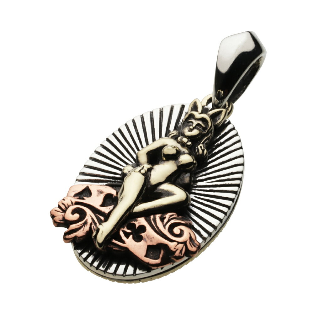 【FIGMART】シルバー925 ペンダント メンズ【fp0583】バニーガール トランプ ギャンブル silver925 ネ..