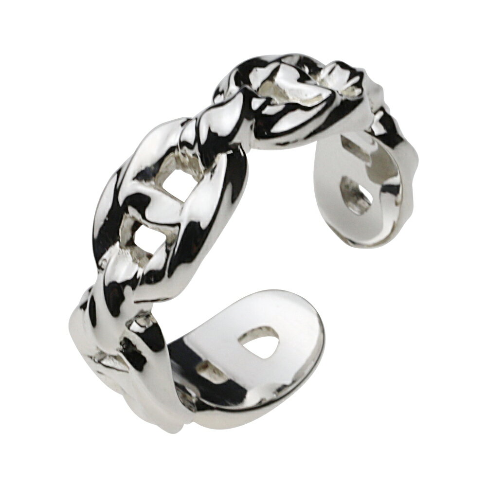 【FIGMART】シルバー925 リング メンズ【fr0493】アンカーチェーン フリーサイズ 送料無料