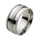 ポイント10倍【FIGMART】ステンレス リング メンズ【fr6026】ツートーン ライン シンプル 太め 幅広 ワイド 送料無料