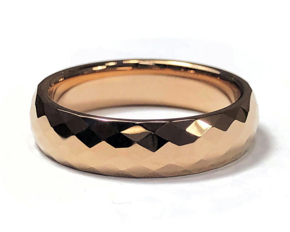 【FIGMART】タングステン リング メンズ【z-fr8054】ミラーボールカット シンプル カジュアル シャンパ..