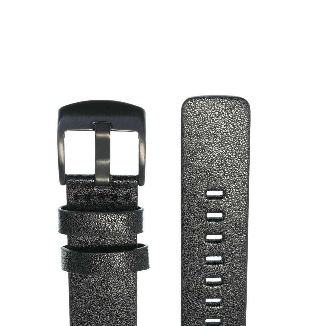 レザー 腕時計ベルト ラグ幅18mm クイックリリース ブラック ブラックバックル 交換用 防水 ビジネス フォーマル 3