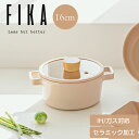 楽天FIKA by Neoflam公式楽天市場店【FIKA公式店】FIKA ピーチピンク キャセロール 16cm 両手鍋 一人鍋 鍋 なべ 一人用 セラミック くっつかない 木製ハンドル IH 対応 ガス コンロ 対応 韓国ブランド おしゃれ 可愛い 綺麗 北欧 デザイン ピンク 白 人気 ウッド ギフト 結婚祝い 新築祝い 贈り物