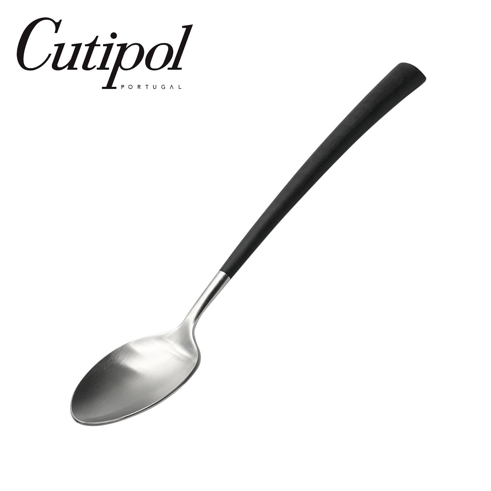 Cutipol クチポール NOOR ディナースプーン ブラック / シルバー テーブルスプーン 単品 | Table Dinner Spoon Black Silver CT-NO-F-05 ノール 高級感 カトラリー ブラック×シルバー 黒 スプーン ステンレス 食器 洋食器