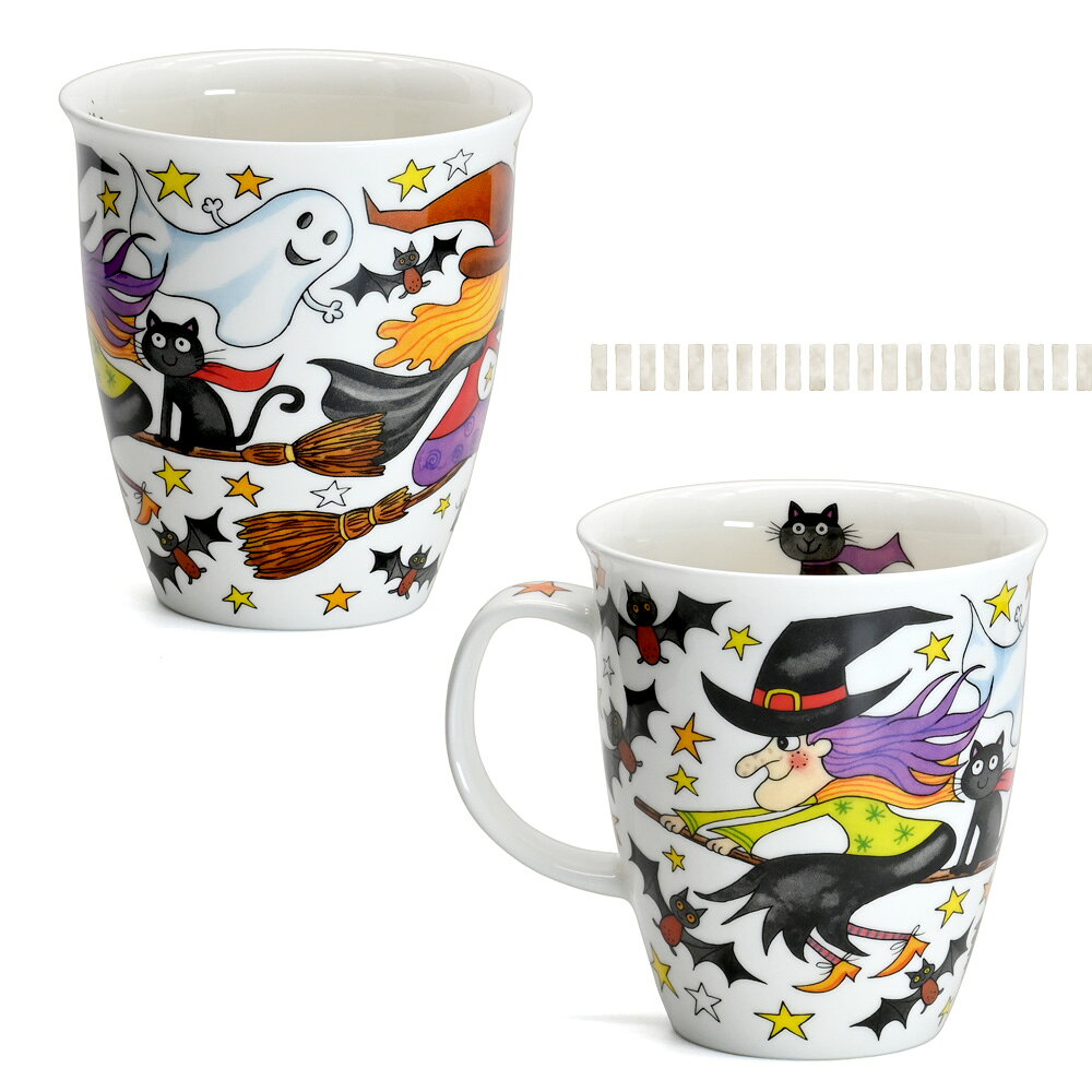 Dunoon ダヌーン マグ 480ml NEVIS SPOOKY WOOKY WITCH 魔女たちの不気味なハロウィーン | マグカップ 正規輸入品 正規品 ユニーク イギリス ヨーロッパ 軽い イラスト かわいい ギフト プレゼント コーヒーマグ スープカップの商品画像 3