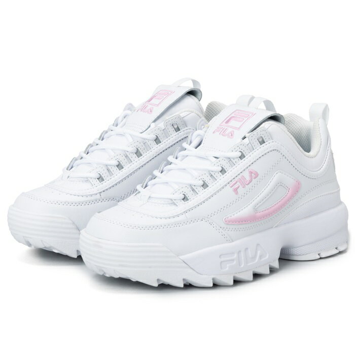 FILA フィラ スニーカー シューズ DISRUPTOR II PREMIUM ディスラプター II プレミアム White / Pirouette / White ホワイト/ピルエット/ホワイト レディース メンズ ユニセックス USS24063155 厚底 靴 白