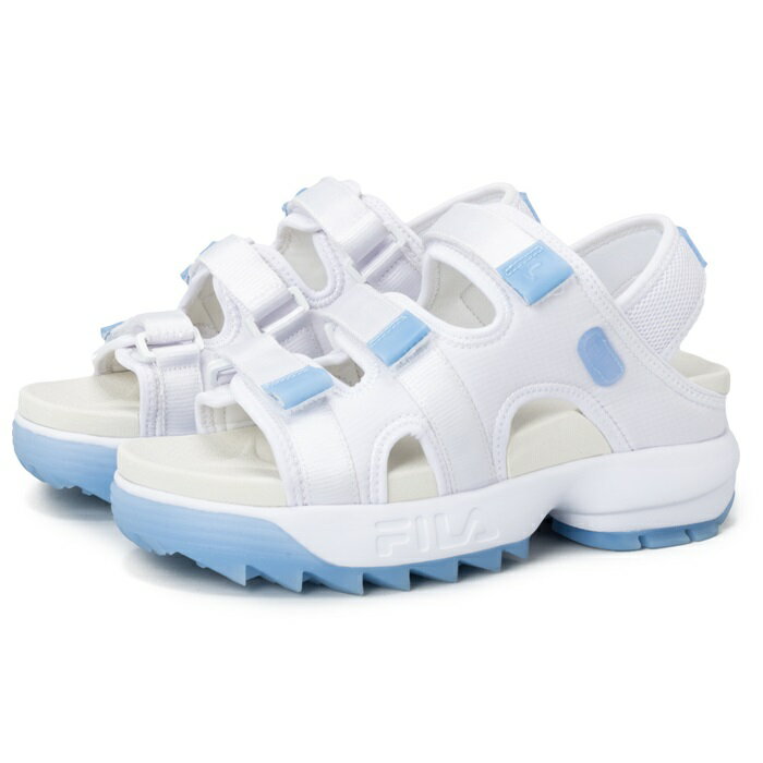 FILA フィラ サンダル シューズ メンズ レディース ユニセックス DISRUPOTR SD PUFFY ディスラプター パフィー USS24036109 WHITE/LILLY WHITE/CLEAR SKY ホワイト/リリィ/クリアスカイ 新作 厚底 靴 白