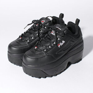 FILA フィラ DISRUPTOR 2 WEDGE ディスラプター ウェッジ BLACK ブラック スニーカー シューズ レディース メンズ ユニセック F04253032 WFW22044001