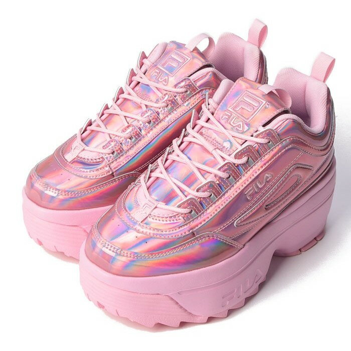 FILA フィラ DISRUPTOR II WEDGE FESTIVAL ディスラプター ウェッジ フェスティバル IRIDESCENT / Pirouette イリディセント / ピルエット / ピンク スニーカー シューズ レディース ユニセックス 5XM02319354 靴 厚底 限定