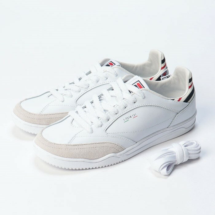 FILA フィラ スニーカー シューズ SLANTSHOT スラントショット WHITE/RED ホワイト/レッド 1TM01990F121 レディース メンズ ユニセックス 靴 白 赤 Han sohee ハンソヒ