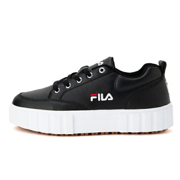【outlet / 処分特価品】F05590014サンドブラスト ロウ ブラック/Fレッド/ホワイト【スニーカー FILA フィラ 厚底】