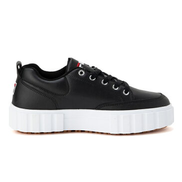 【outlet / 処分特価品】F05590014サンドブラスト ロウ ブラック/Fレッド/ホワイト【スニーカー FILA フィラ 厚底】