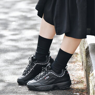 在庫限り【outlet / 処分特価品】F04941092ディスラプター2 テイピーテープ ブラック【男女兼用 UNISEX スニーカー FILA フィラ】