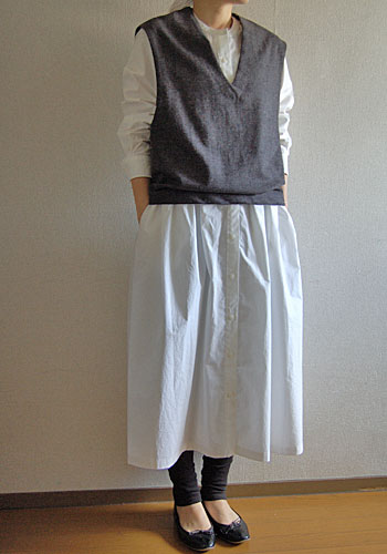 【SALEソーイングキット】Vネックベストウール混ニットキット