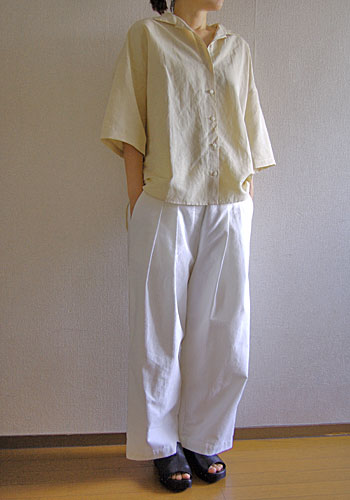 【お得なソーイングキット】5分袖ビッグシャツ　リネンツイルキット（楽天・filer）