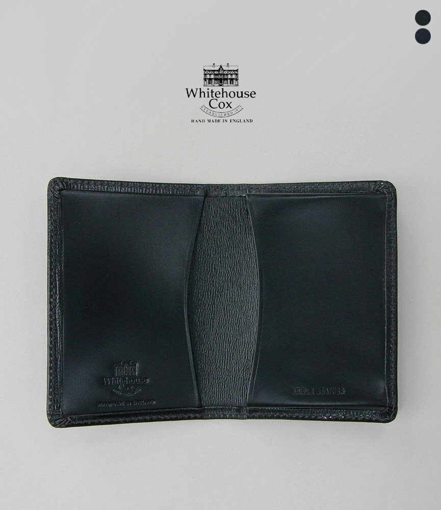 ホワイトハウスコックス 名刺入れ ブラック/ブラック ネイビー/ネイビー リージェントブライドル S7412 WhitehouseCox NAME CARD CASE REGENT BRIDLE