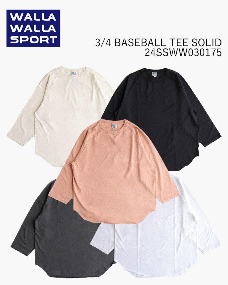 ワラワラスポーツ 3/4ベースボールTシャツ カットソー トップス WALLA WALLA SPORT 3/4 BASEBALL TEE SOLID