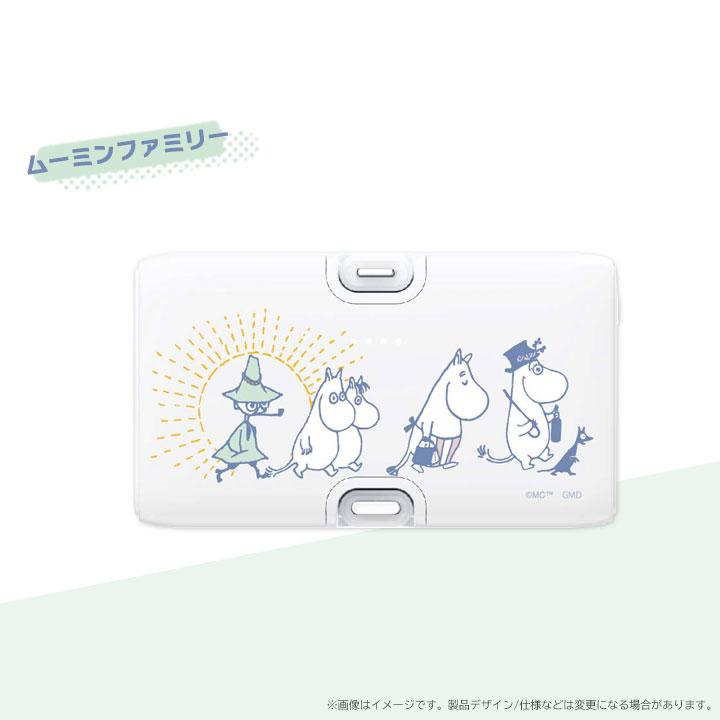 モバイルバッテリー 直挿し ムーミン Lightning Type-C PSE リチウムイオン充電 4000mAh かわいい 充電器 iPhone 直接充電 MOOMIN ムーミンファミリー リトルミイ ニョロニョロ 送料無料［MMN-216］