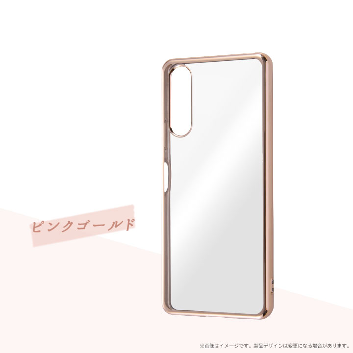 Xperia10 IV SO-52C SOG07 SoftBank TPUソフトケース メタリックフレーム ピンクゴールド ブルー シルバー ブラック クリアケース 透明 シンプル おしゃれ 本体を守る ストラップホール付き 送料無料［RT-RXP10M4HT2-］