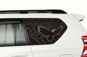 【P5倍★11日2時まで還元中】 【イーグルコントゥール】ハルトコオリジナル LAND CRUISER PRADO クオーターガラス用 ステッカー トヨタ ラン...