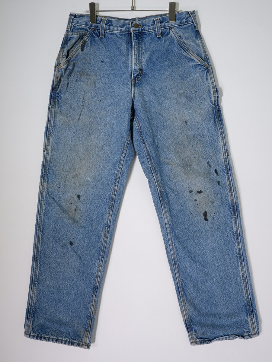 Rakuten - CARHARTTカーハート B236DST Dungaree Fit フランネル裏地付きデニム(グッドエイジング)【MDNA81600】【ブルー】【W32xL32】【中古】【沖縄.離島以外 送料無料】【DM260428】