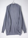 Yohji Yamamoto NOIRヨウジヤマモト ノアール コットンシルク 羽織ニットカーディガン【LKNA77901】【グレー】【2】【中古】【沖縄.離島以外 送料無料】【DM250422】