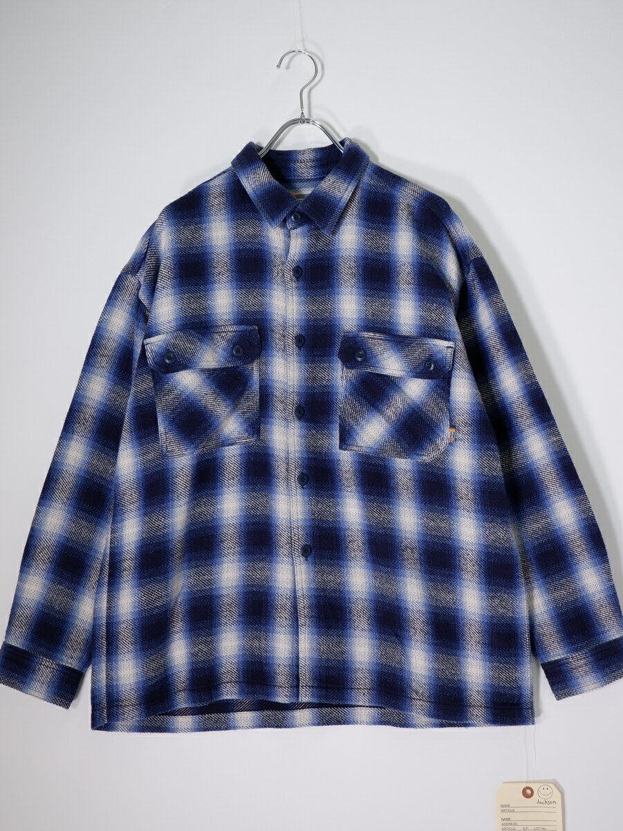 Rakuten - JACKSON MATISSEジャクソンマティス 2026SS SAFARI×JM Light-weight flannel shirtサファリ別注フランネルシャツ新品【MSHA82001】【ブルー】【M】【未使用】【沖縄.離島以外 送料無料】【DM260507】