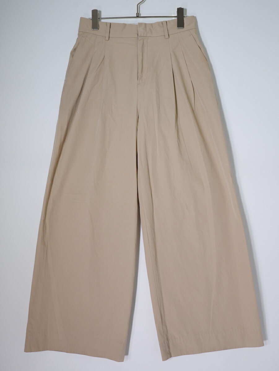 Rakuten - Deuxieme Classeドゥーズィエムクラス 2023SS Cotton ワイドパンツ(コットンワイドパンツ)【LPTA81102】【ベージュ】【36】【中古】【沖縄.離島以外 送料無料】【DM260303】