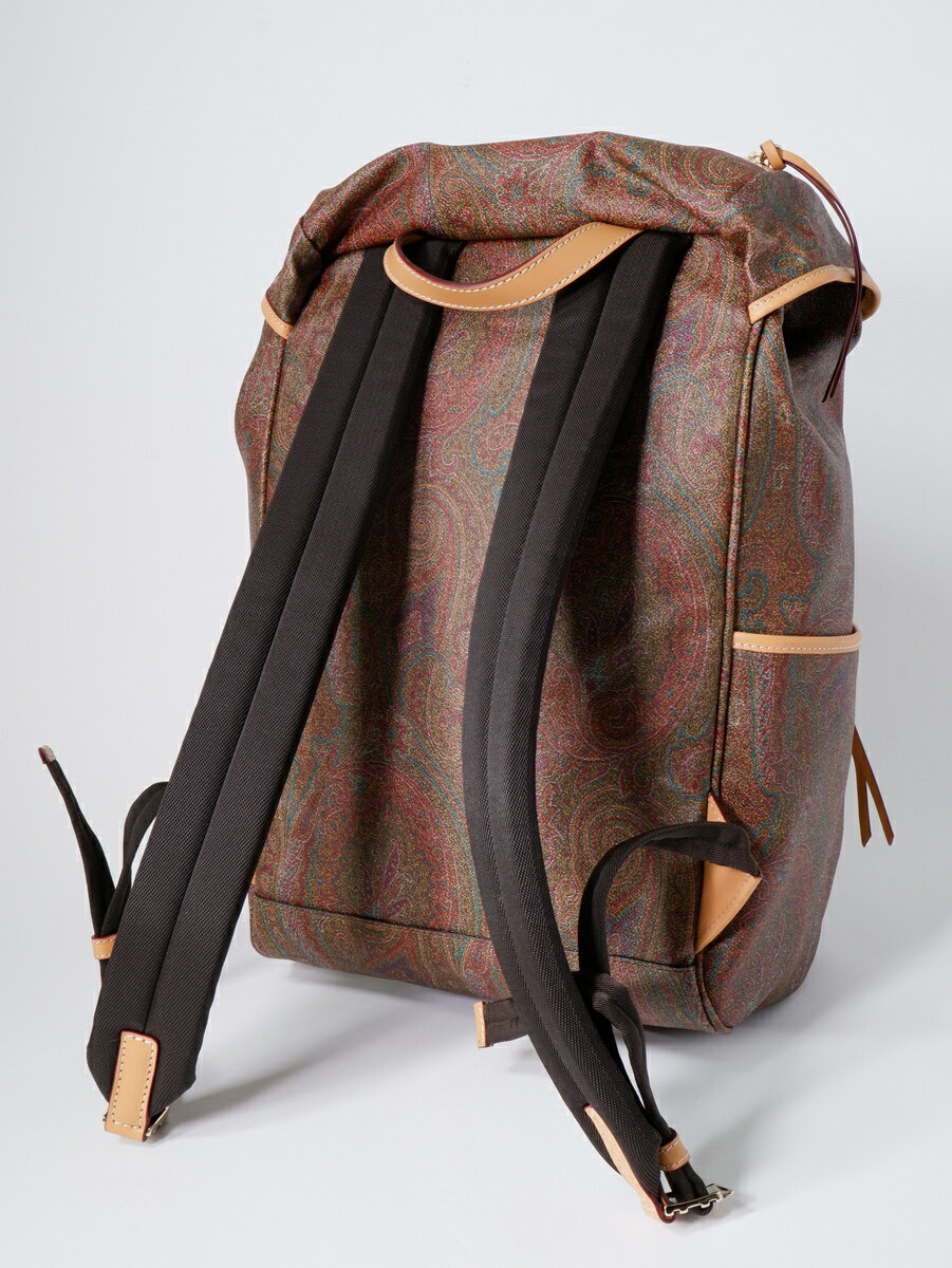 ETROエトロ BACKPACK BOOK PAISLEYペイズリー バックパック リュック【MBGA80404】【ブラウン系】【フリー】【中古】【沖縄.離島以外 送料無料】【DM251216】