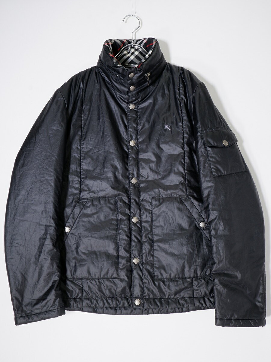 BURBERRY BLACK LABELバーバリー ブラックレーベル 襟裏チェック ホースマーク刺繍ナイロン中綿ジャケット MJ filt-10058549 ブランド古着の買取販売 渋谷FILT サンプル画像2