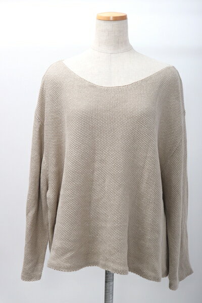 アパルトモンL'Appartement KANOCO Pullover Knit鹿の子プルオーバーニット【LKNA57806】【ベージュ】【フリー】【中古】【沖縄.離島以外 送料無料】【DM191109】