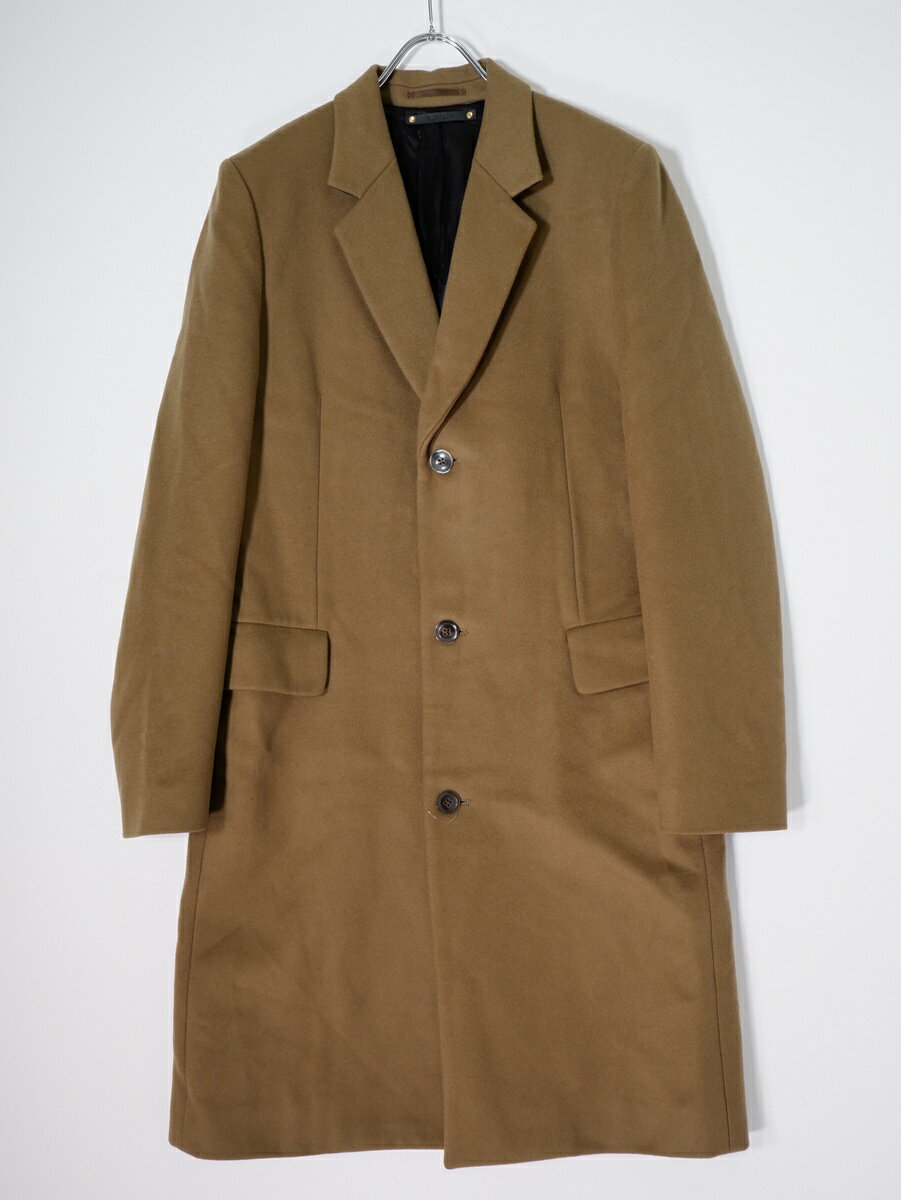 Rakuten - Paul Smithポールスミス BEAVER MELTON SINGLE CHESTER ビーバーメルトン シングルチェスターコート【MCTA80906】【カーキベージュ系】【L】【中古】【沖縄.離島以外 送料無料】【DM260210】