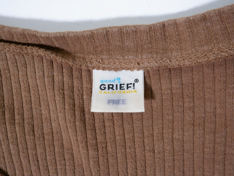 GOOD GRIEF!グッドグリーフ 2020AW L'Appartementアパルトモン別注2020AW RIB L/S TOPリブトップ(カットソー)【LTSA78808】【ブラウン】【フリー】【中古】【沖縄.離島以外 送料無料】【DM250722】