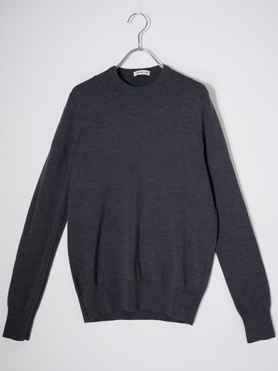 Deuxieme Classeドゥーズィエムクラス 2021AW EVERYDAY I LIKE. クルーネック プルオーバー(ニット)【LKNA81111】【グレー】【フリー】【中古】【沖縄.離島以外 送料無料】【DM260303】