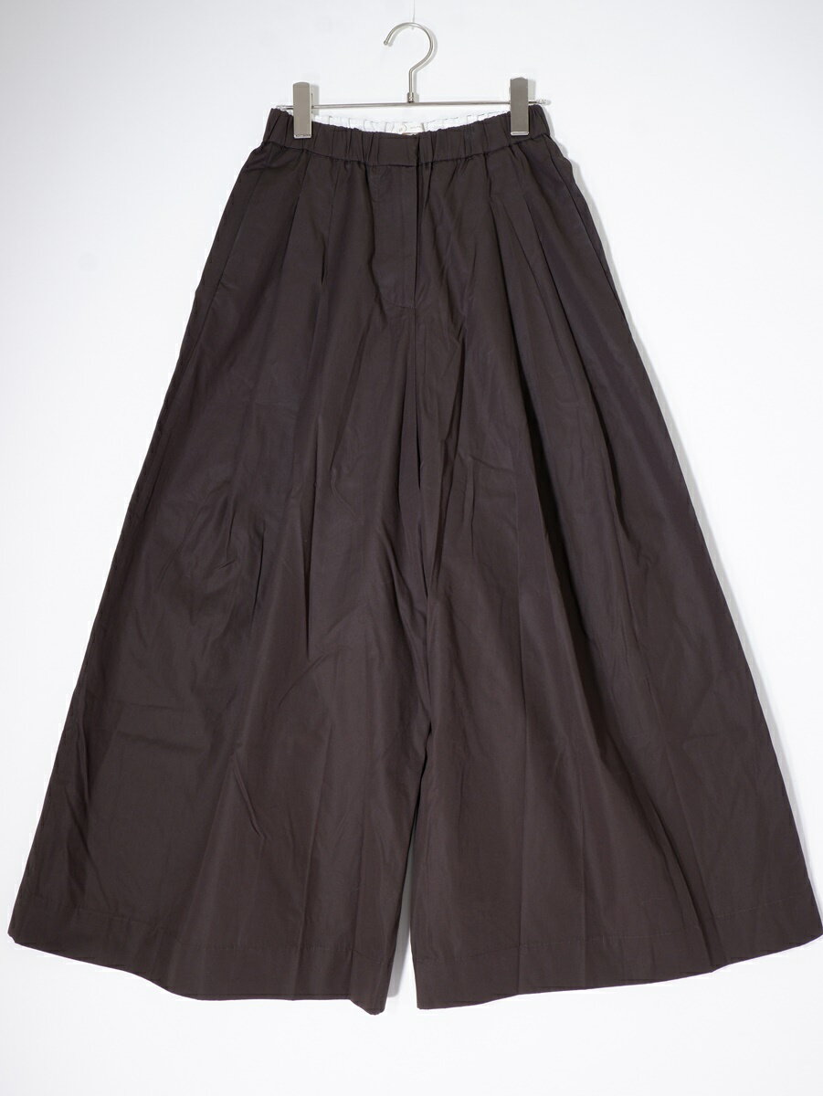 N_8エンネオット MUSE de Deuxieme Classe購入2023SS COTTON WIDE パンツ(コットンワイドパンツ)【LPTA78511】【ブラウン】【38】【中古】【沖縄.離島以外 送料無料】【DM250624】