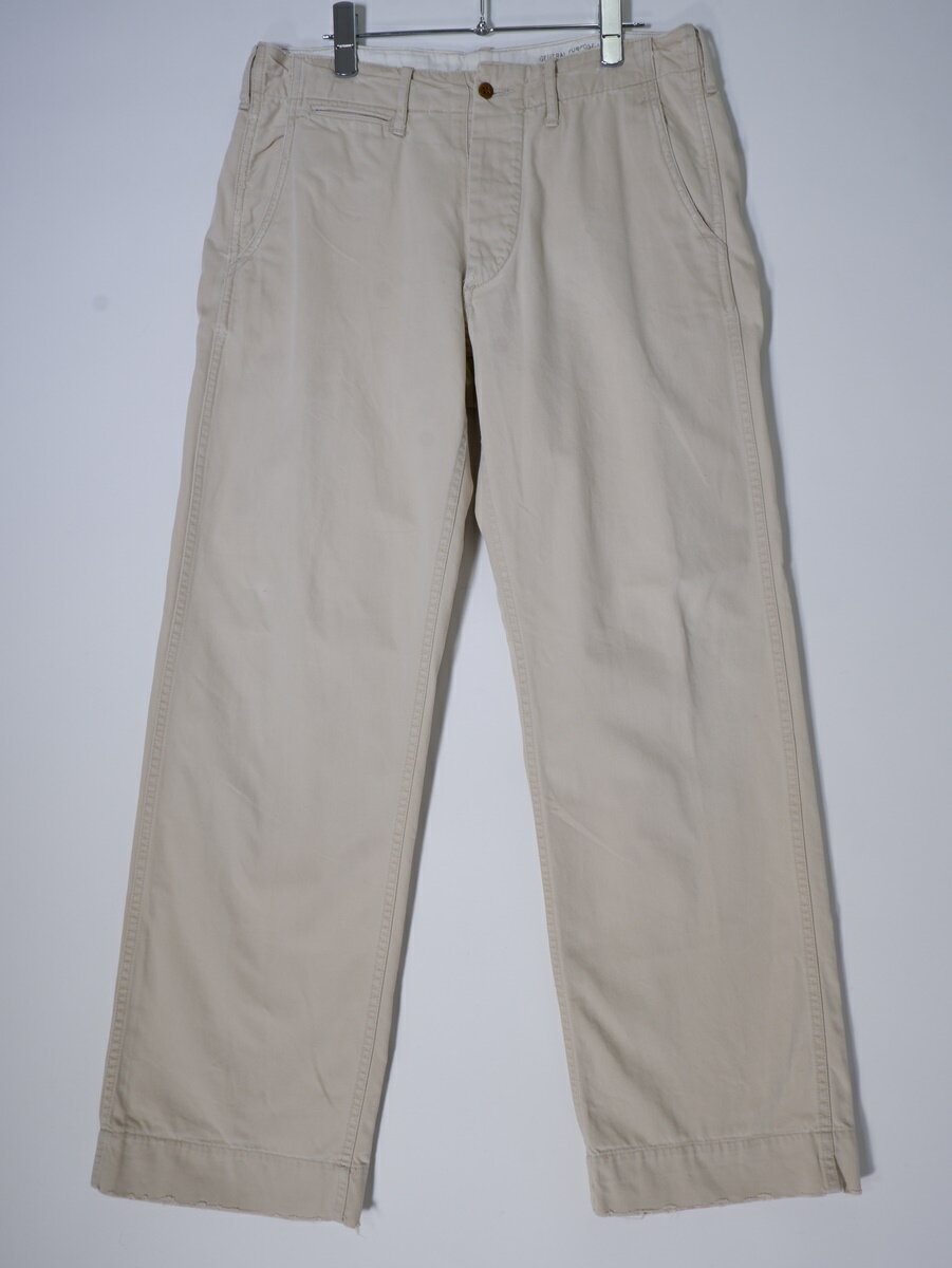 RRL/ダブルアールエル 8.65OZ MILITARY RIGHT HAND TWILLミリタリーチノパンツ 【MPTA74411】【ベージュ】【W29 L30】【中古】【沖縄.離島以外 送料無料】【DM240314】