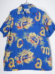 WACKO MARIAワコマリア 2018SS JAMAICA FLOWERS S/S HAWAIIAN SHIRTジャマイカフラワー半袖ハワイアンシャツ【MSHA71814】【ブルー】【S】【中古】【2点以上同時購入で送料無料】【DM230613】