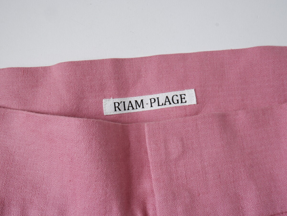 R'IAMリアムplageプラージュ 2020SSアサヘリンボンイージーパンツ【LPTA77115】【ピンク】【38】【中古】【沖縄.離島以外 送料無料】【DM250218】