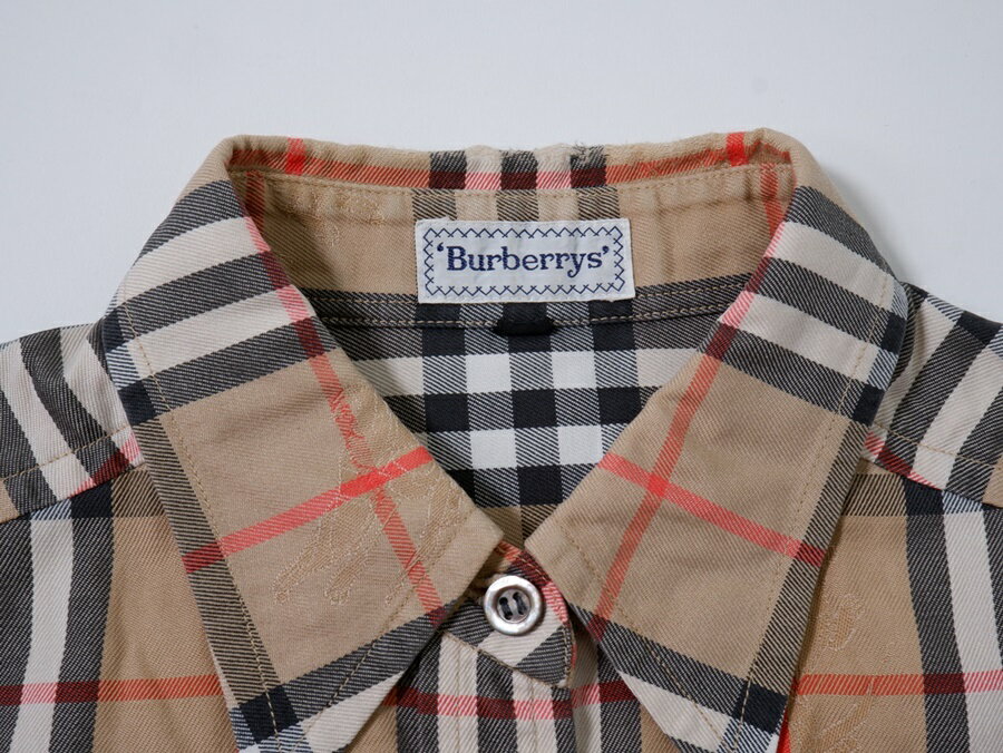 Burberry'sバーバリーズ Vintage シャドービッグホースマークロゴ ノバチェック長...