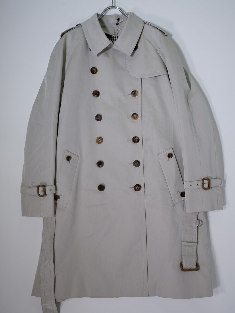 乐天商城 - Aquascutumアクアスキュータム 大きいサイズ 日本製 BASIC TRENCH COAT ウールライナー付きベーシックトレンチコート【LCTA81316】【ライトグレーベージュ】【13】【中古】【沖縄.離島以外 送料無料】【DM260324】