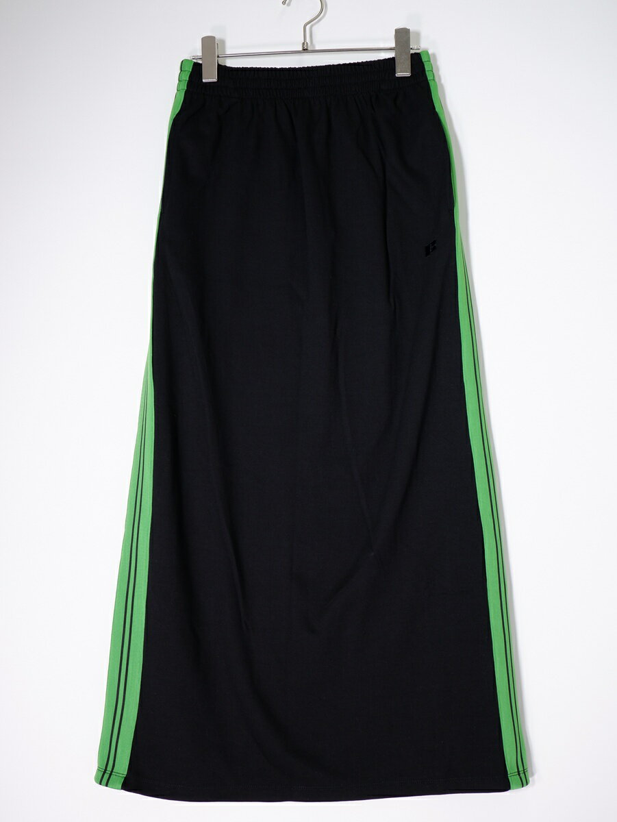 RUSSELL ATHLETICラッセルアスレティック 2024SS AP STUDIO（アパルトモンL'Appartement）別注ジャージーラインスカート新品【LSKA79717】【ブラック】【38】【未使用】【沖縄.離島以外 送料無料】【DM251028】