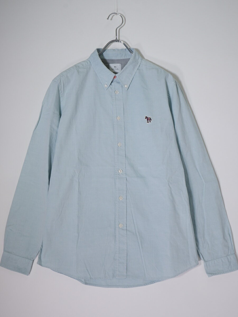 Rakuten - PS Paul Smithピーエス ポールスミス Stripe Zebra カラーストライプゼブラ ボタンダウンシャツ【MSHA81617】【ライトグリーン】【L】【中古】【沖縄.離島以外 送料無料】【DM260505】