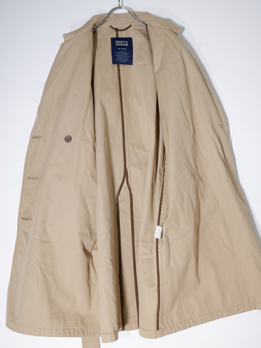 Deuxieme Classeドゥーズィエムクラス GENTLE WOMANコットンギャバトレンチコート【LCTA65919】【ベージュ】【36】【中古】【沖縄.離島以外 送料無料】【DM211104】