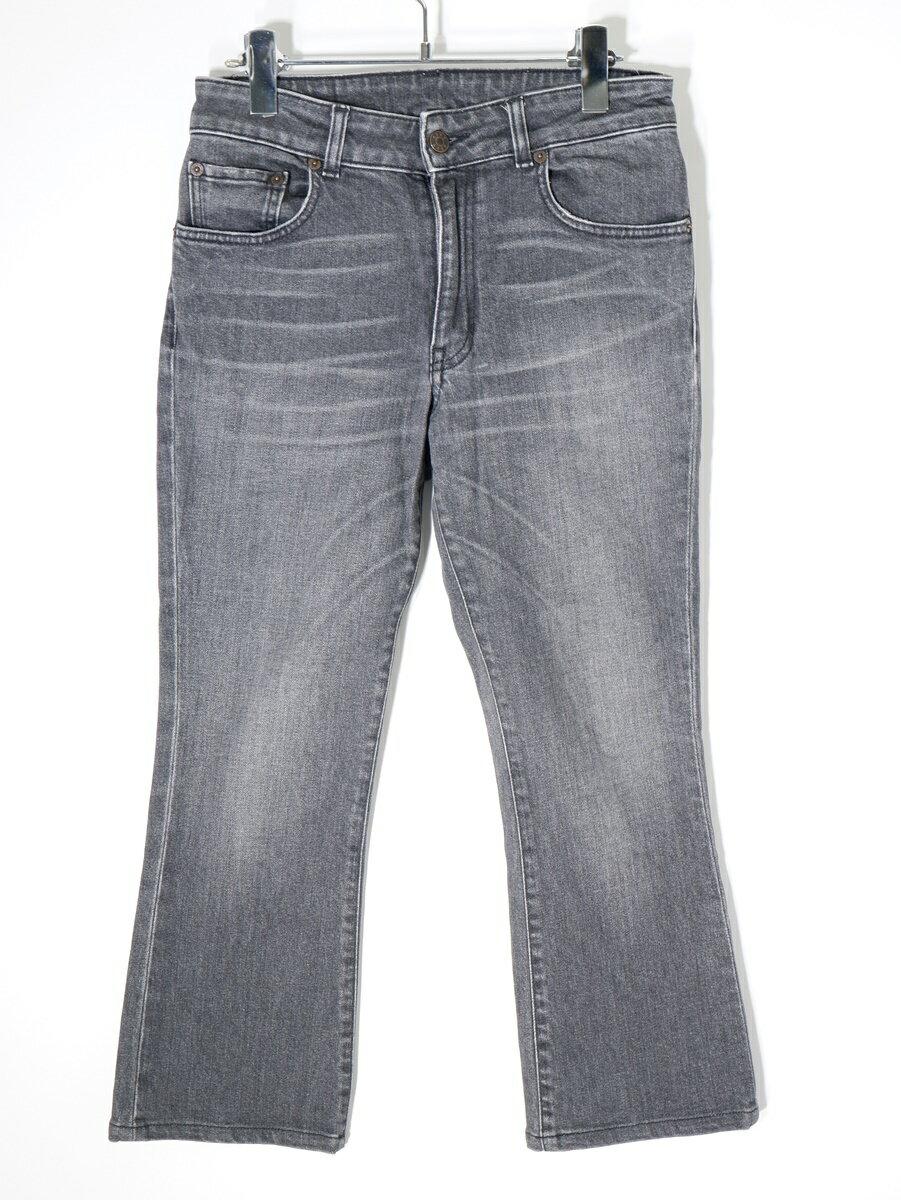 6397シックススリーナインセヴン ドゥーズィエムクラス購入2018SS GREY CROPPED FLARE DENIM(グレークロップドフレアデニムパンツ)【LDNA67319】【ブラック】【27】【中古】【沖縄.離島以外 送料無料】【DM220222】