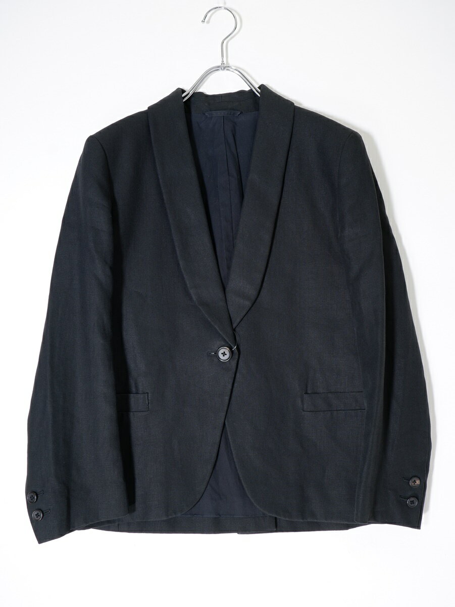 MARGARET HOWELLマーガレットハウエル リネンショールカラータキシードジャケット【LJKA76719】【ブラック】【2】【中古】【沖縄.離島以外 送料無料】【DM241218】
