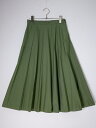 MARGARET HOWELLマーガレットハウエル 2021SS COTTON POLYESTER プリーツスカート【LSKA75620】【Sorrel】【1】【中古】【沖縄.離島以外 送料無料】【DM250624】